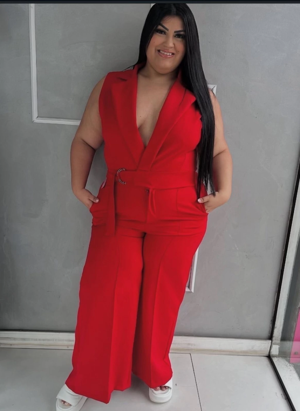 ✨ Macacão Alfaiataria – Cinto Fixo ✨