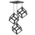 Lámpara Colgante Cubo de 3 - Negro Microtexturado - Estilo Industrial Moderno
