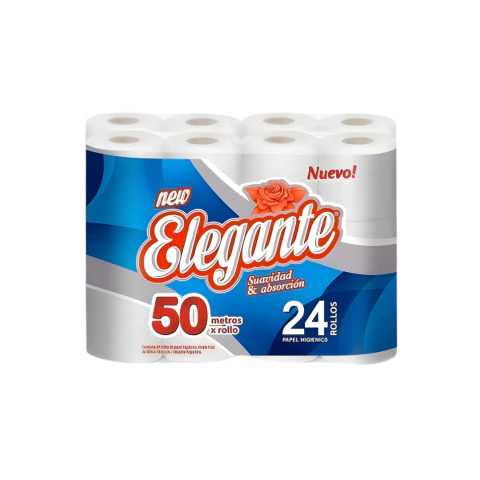 PAPEL HIGIENICO NEW ELEGANTE (1011) 24u x50mts Simple Hoja - comprar online