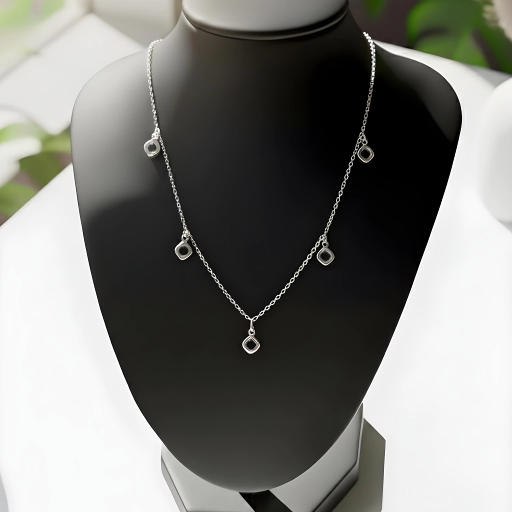 COLAR CURTO CORRENTE PONTO LUZ CRISTAL