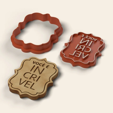 Cortador de Biscoito Você é Incrível (mod. 02) 7 cm – Molde para Bolacha Decorada e Confeitaria