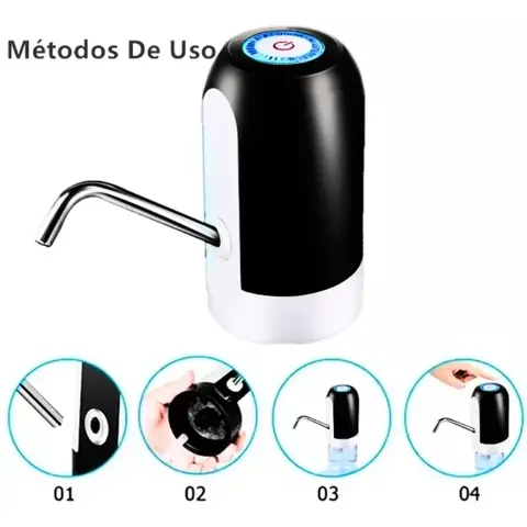 Bomba de Água Elétrica Digital USB Universal: Praticidade, Higiene e Vazão Controlada para seu Galão de 10L ou 20L - comprar online