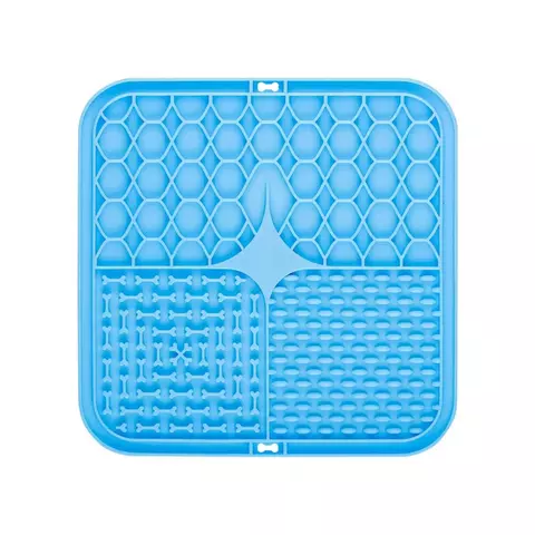 Tapete de Lamber em Silicone Pet: Comedouro Lento, Anti-Estresse e Distração para Banho/Tosa de Cães e Gatos.