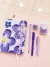 Kit Papelaria Flowers | Caderneta Pautada, Lápis, Apontador, Marca Texto e Clips - armarinhodepapel