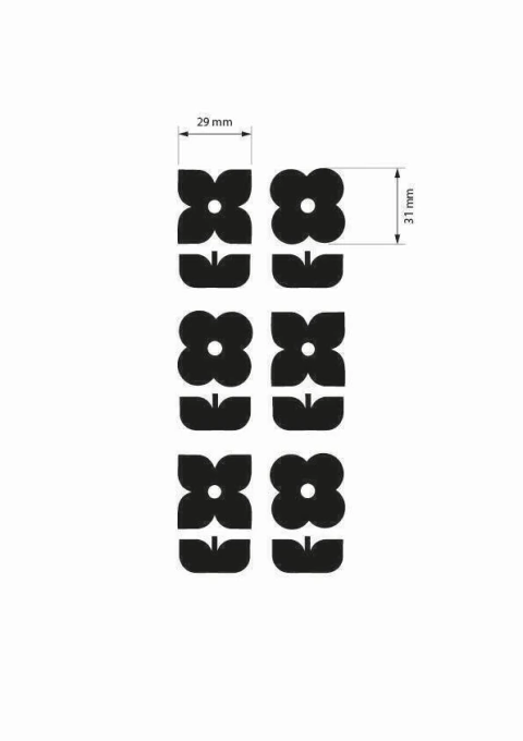 Stencils para ceramica - Flores geométricas -
