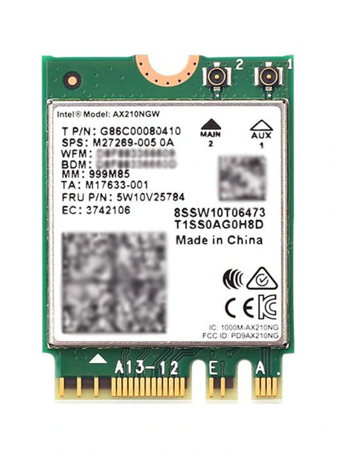 Placa M.2 Intel Ax210 Wifi 6e Bluetooth 5 Tarjeta Modulo M2 AX210NGW