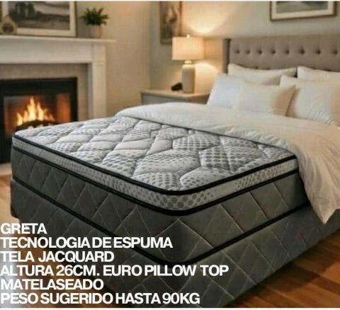 COLCHÓN ESPUMA ALTA DENSIDAD GRETTA - 190X140