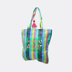 Bolsa de Praia Nylon Axé Listrada Colorida - comprar online