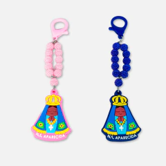 Chaveiro Dezena Nossa Senhora Aparecida Brasil - Emborrachado - comprar online