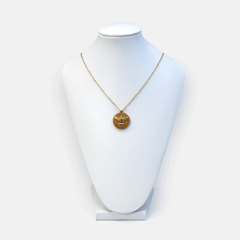 Colar Divino Espírito Santo Medalha Pequena Dourado - Jeitinho Brasileiro