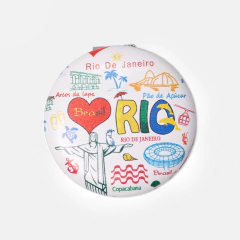 Espelho Rio De Janeiro Bojudo - Metal - comprar online