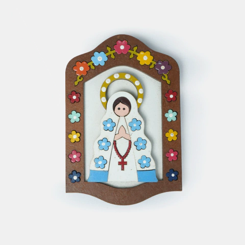 Ímã Mini Oratório Nossa Senhora da Conceição - Mdf - Jeitinho Brasileiro