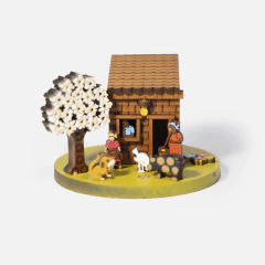 Escultura Casa de Taipa com Ipê Pequena - Mdf - comprar online