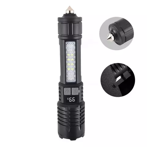 Lanterna led de alta potência recarregavel tipo-c