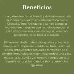Galletas de cuidado dental de arándanos y canela – Para perros (180g) - comprar en línea