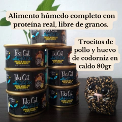 Trocitos de pollo y huevo de codorniz en caldo 80gr
