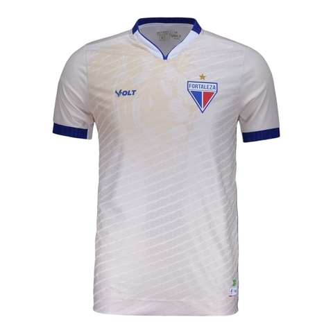 Camisa Fortaleza Goleiro I 25/26 - Torcedor Volt Masculina - Bege com detalhes em vermelho e azul