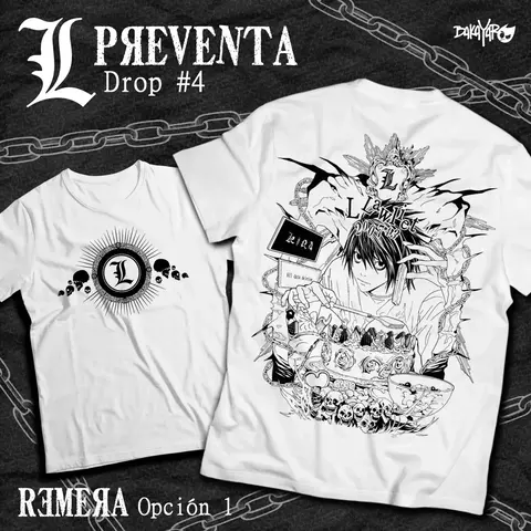 Kira ryuk camiseta death note l manga tira horror anime preto camiseta gráfica c