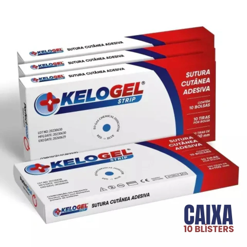 KELOGEL SUTURA CUTANEA ADESIVA ( CAIXA COM 10 Blísters )