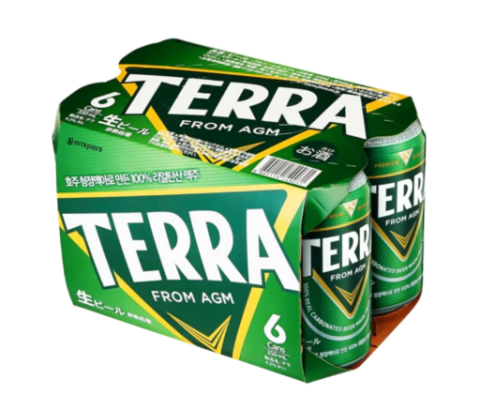 Pack Cerveja Coreana Terra Premium Quality From AGM 355 mL - 6 Latas