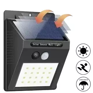 Luminária Solar 30 LED com Sensor de Presença – Iluminação Externa Impermeável para Rua, Varanda, Jardim - comprar online