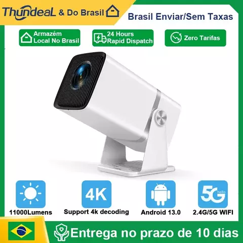 ThundeaL TD80W Mini Projetor Portátil Full HD 1080P 4K Projetor WiFi Android TD8 - comprar online