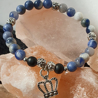 Pulsera Sodalita y Ónix