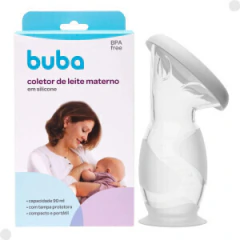 COLETOR DE LEITE MATERNO EM SILICONE COM VENTOSA 16262 BUBA