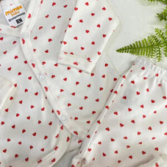 PIJAMA CORACOES VERMELHO (2) MNA MIMOS BABY MIMOS BABY - comprar online