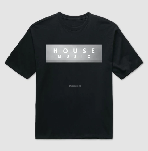 Camiseta Oversized Pure House Music Masculino