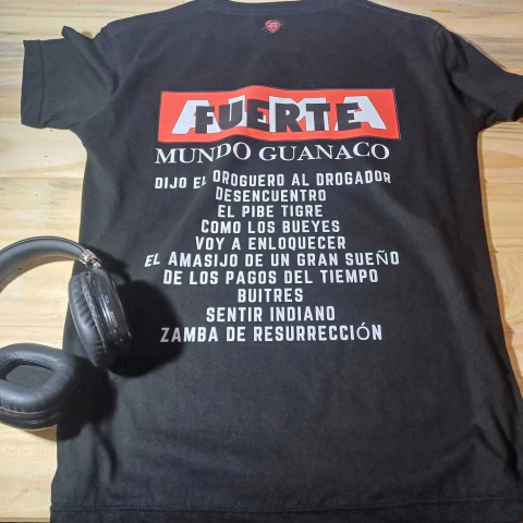Remera ALMAFUERTE Mundo Guanaco aldodón premium, estampa DTF - comprar online