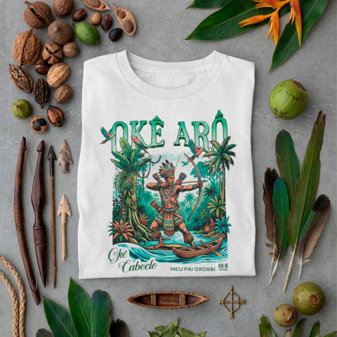 Camiseta Oxóssi Okê Arô Masculina - comprar online