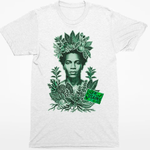 Camiseta Rosto de Ossain Feminina Baby Look - comprar online