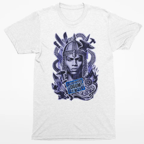 Camiseta Rosto Ogum Feminina Baby Look - comprar online