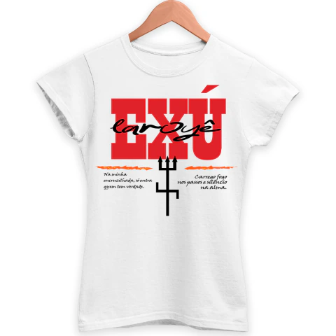 Camiseta Frase Exu Feminina Baby Look M2 - comprar online