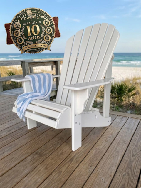 Cadeira Adirondack PVB Resistente Livre Manutenção Ecológica