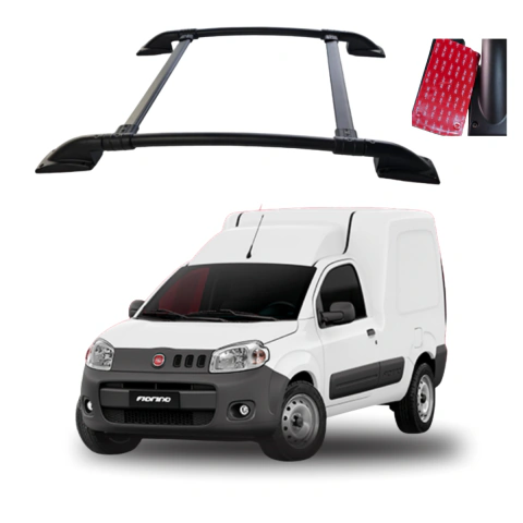 Rack De Teto Fiorino Reforçado Bagageiro Completo Preto