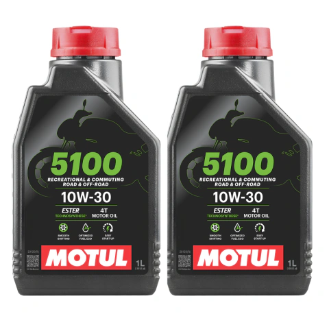 ÓLEO LUBRIFICANTE PARA MOTOS MOTUL 5100 10W40 4T TECHNOSYNTHESE - 2 LITROS