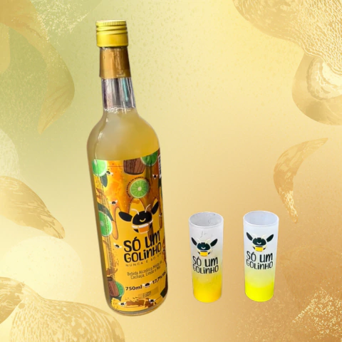 Cachaça Só um Golinho + 2 copos shot personalizados - comprar online