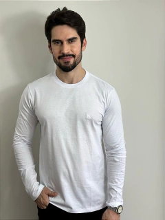 Camiseta Acostamento Manga Longa Branca