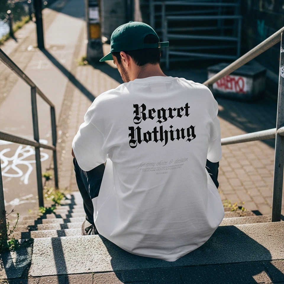 Camiseta Oversized Regred Nothing white