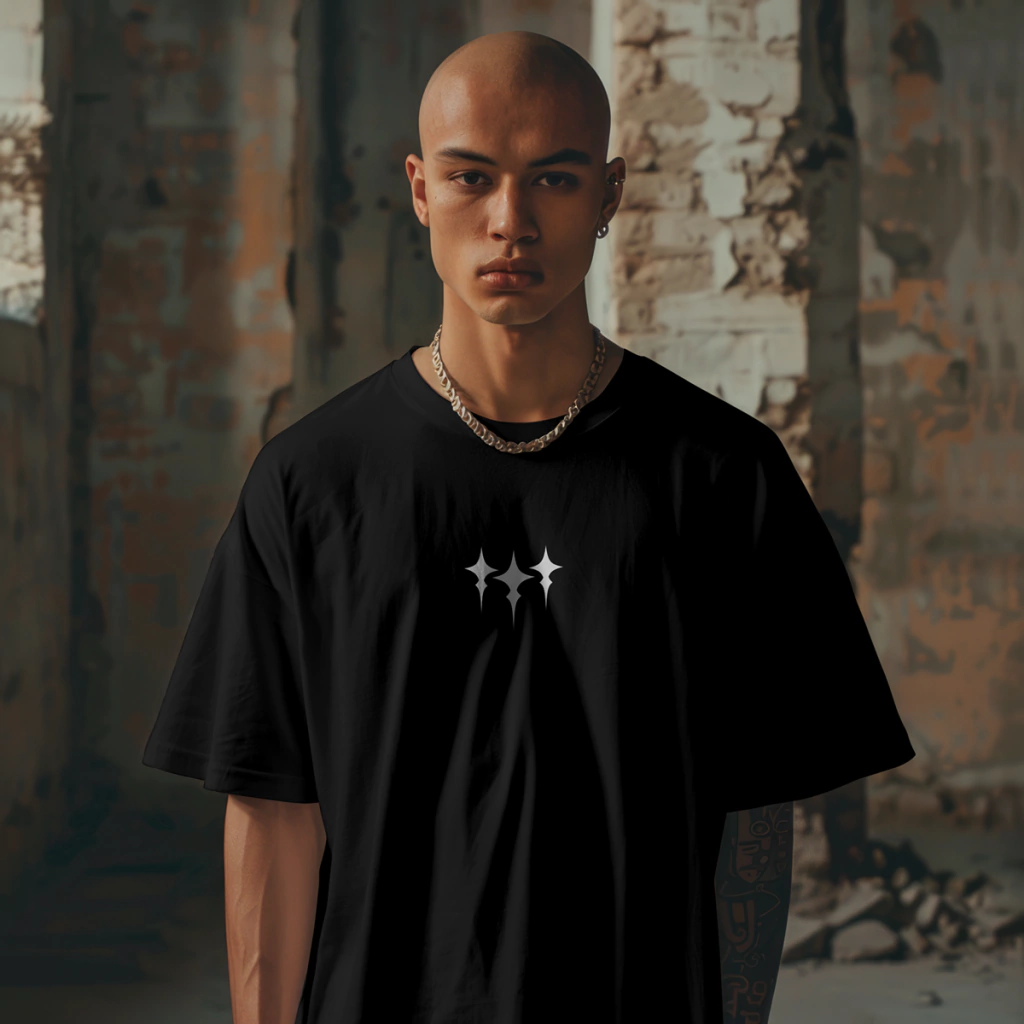 Camiseta Over 3 Stars black