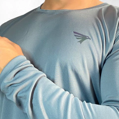 Camiseta Manga Longa UV Cinza na internet
