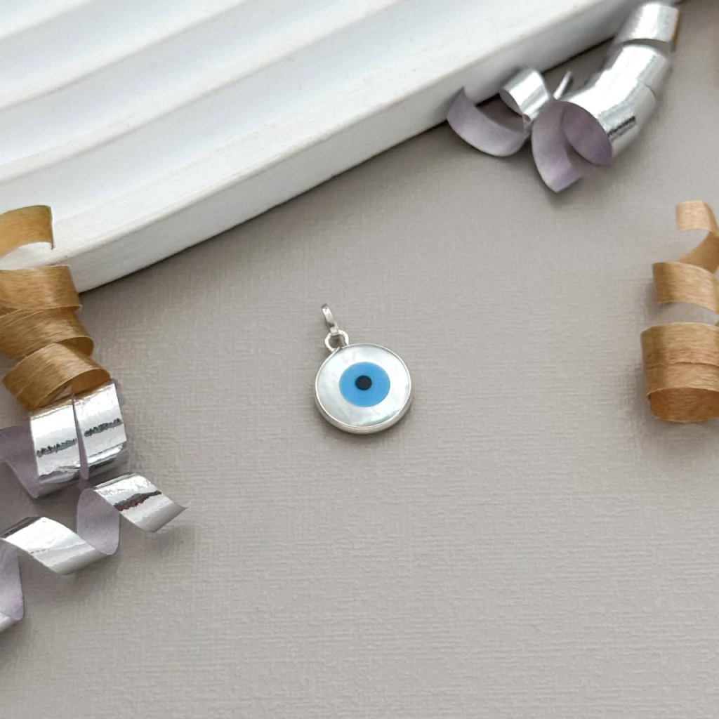 Pingente Olho Grego Madreperola 8mm