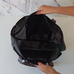 Bolsa de Praia Marisol Preta - Ateliê Mimos Brum
