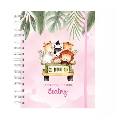 Caderneta de Vacinação - Safari rosa - comprar online