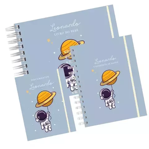 Combo Laços de Amor - Livro do Bebê + Caderneta de Saúde + Porta documentos - Astronauta - comprar online