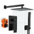 Kit Mezclador Ducha Teleducha Regadera Negro Acero Inox en internet