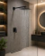 Ducha Tipo Lluvia Negra Mate 20x20 Cm Acero Inox Monocontrol - tienda en línea