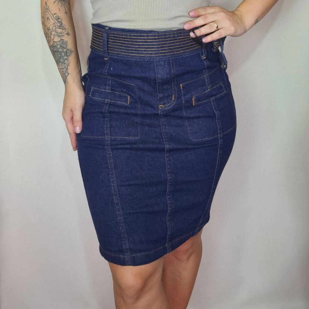 Saia Jeans Azul Escura